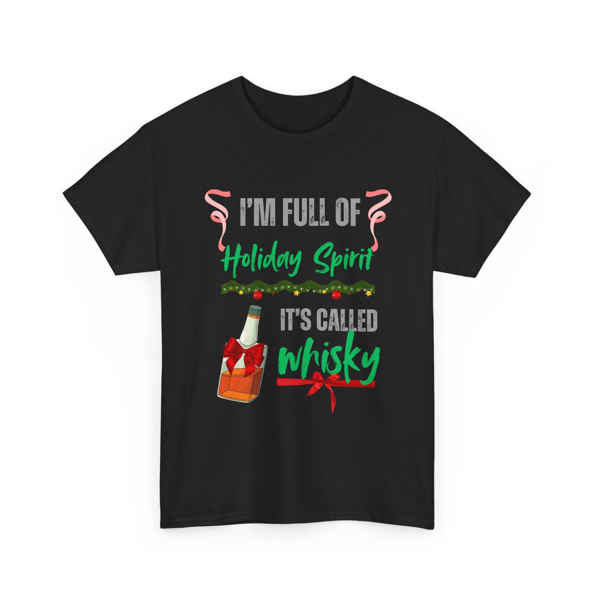 Funny Christmas T-Shirt | Whisky Holiday Spirit T-Shirt