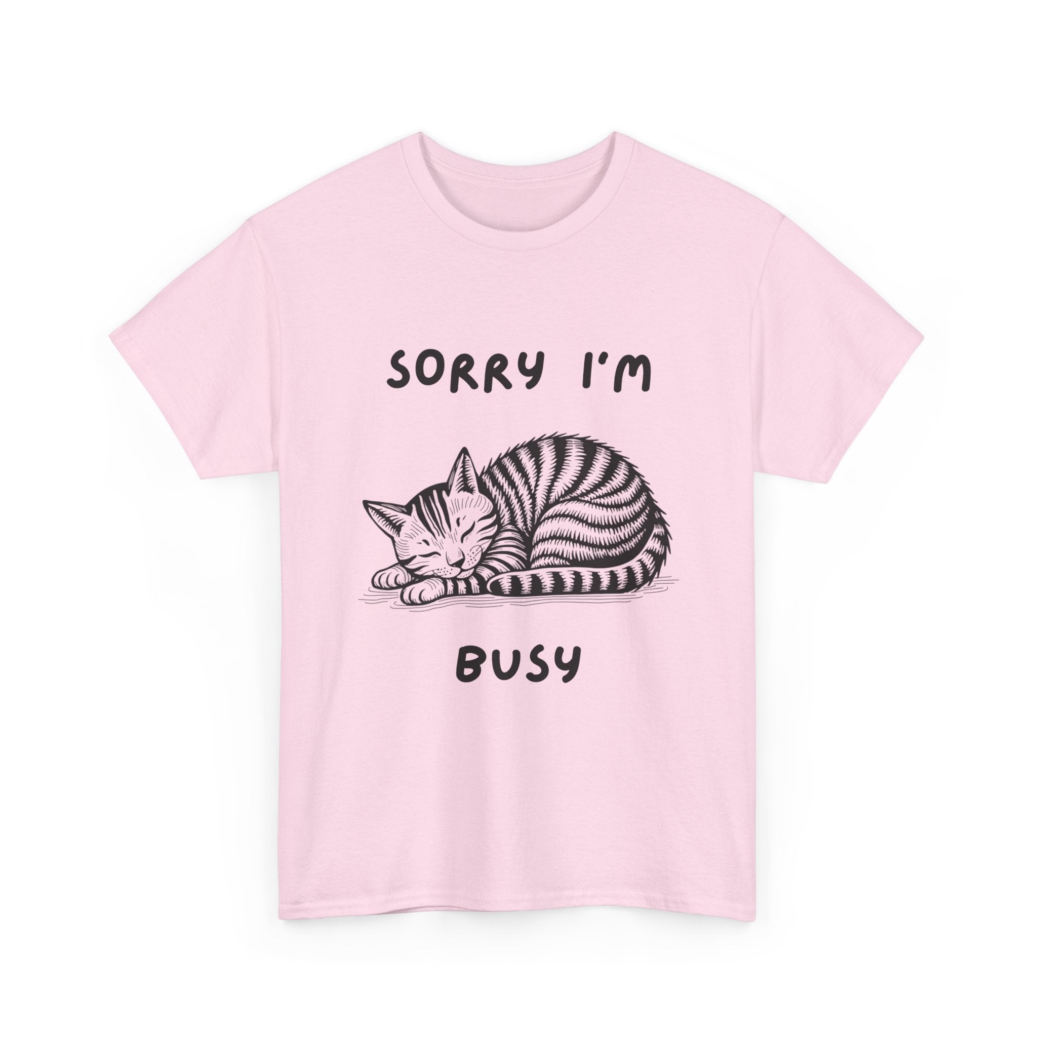 Sorry I'm Busy Cat T-Shirt | Funny Sleeping Cat Tee 🐱💤