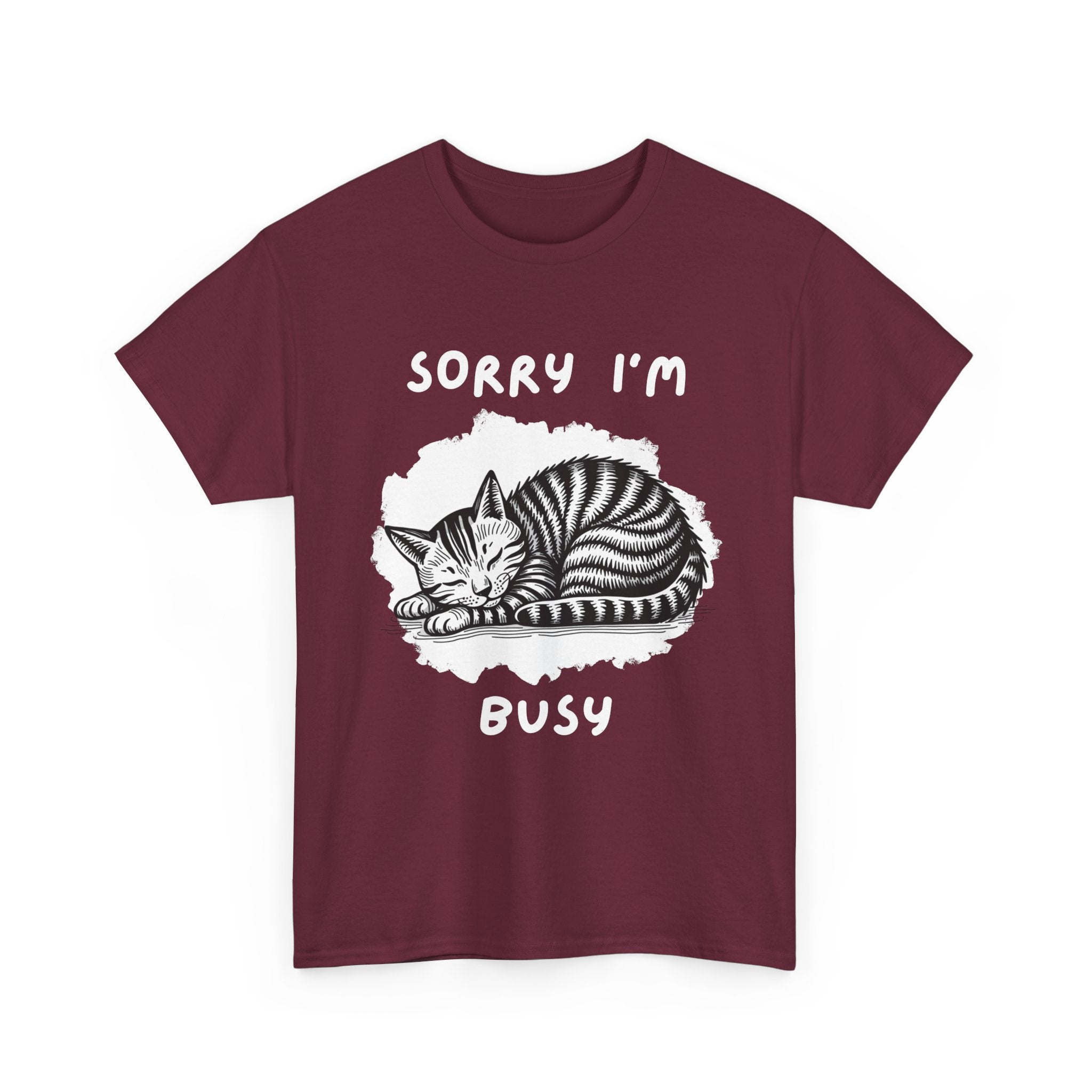 Sorry I'm Busy Cat T-Shirt | Funny Sleeping Cat Tee 🐱💤