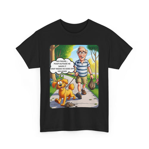 Funny Dog Walking T-Shirt – Go Figure Thought Bubble