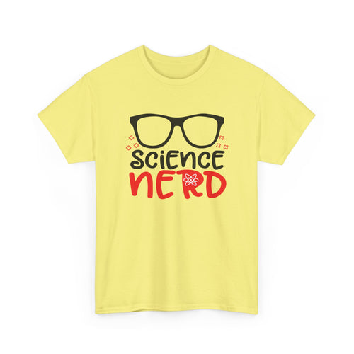 Science Nerd T-Shirt | Fun Design with Black-Rimmed Glasses