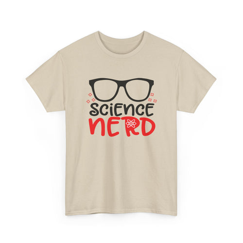Science Nerd T-Shirt | Fun Design with Black-Rimmed Glasses