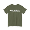 VOLUNTEER Back Print T-Shirt – Bold, Clear & Supportive Design 🙋‍♂️🙌🎗️