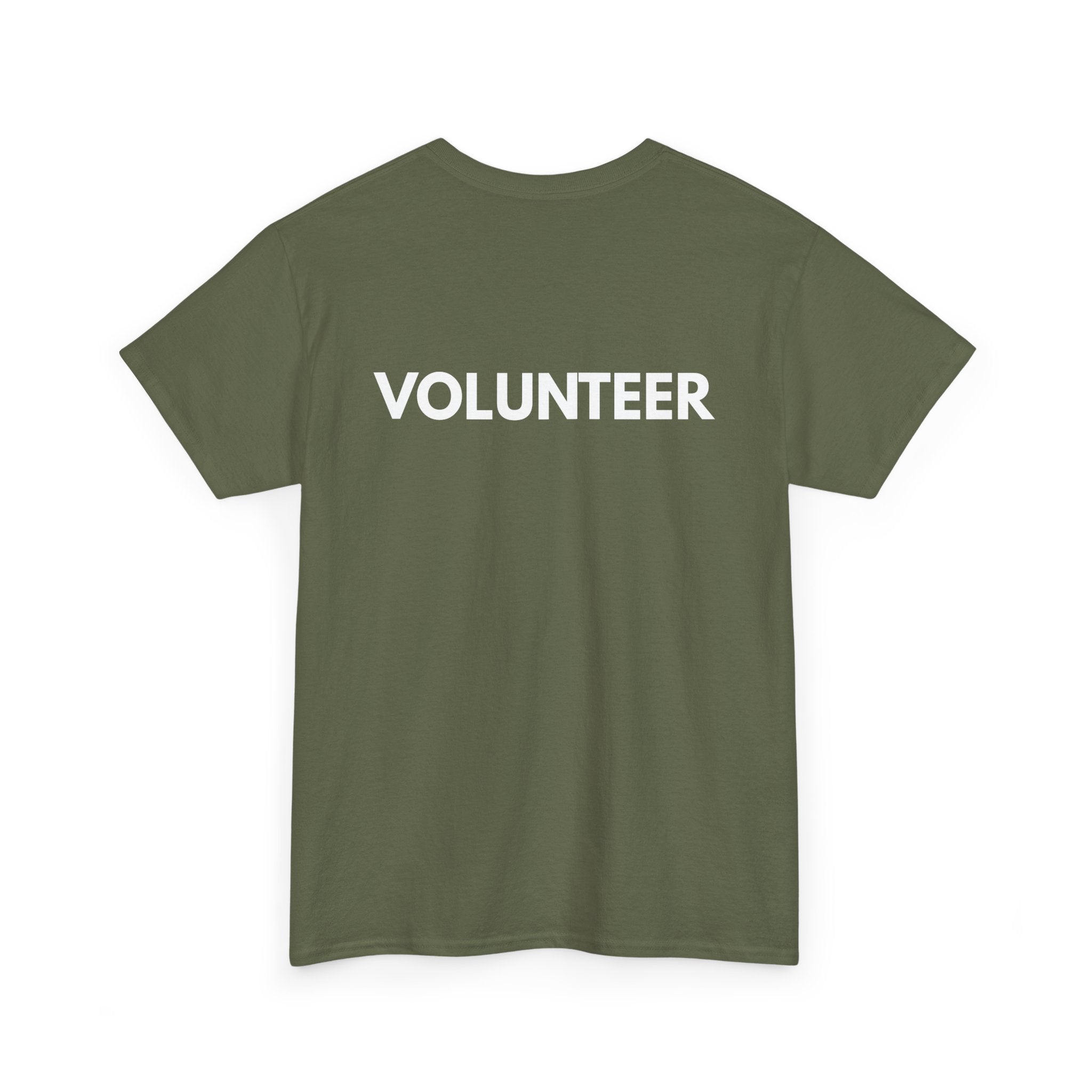 VOLUNTEER Back Print T-Shirt – Bold, Clear & Supportive Design 🙋‍♂️🙌🎗️