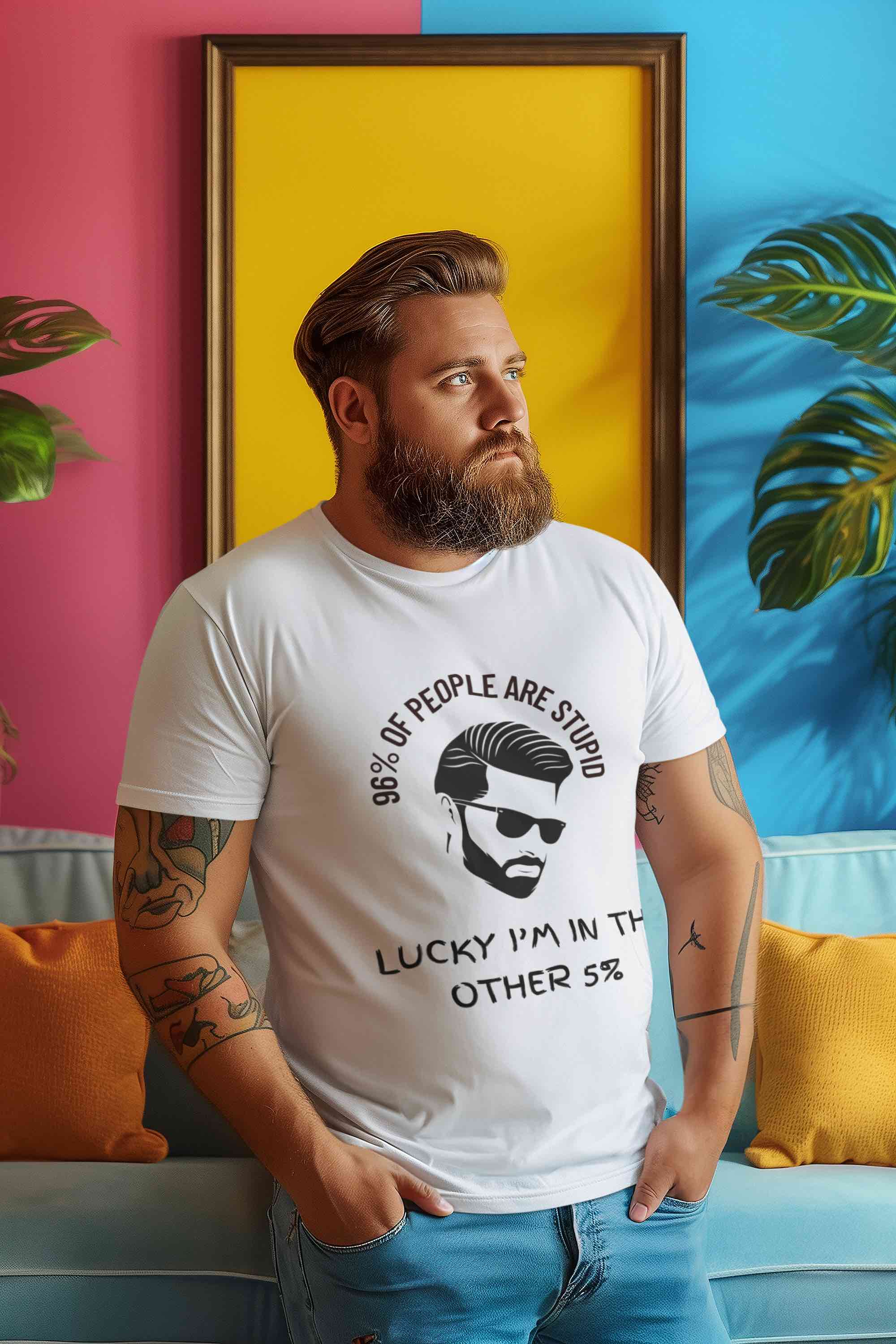 96% of People Are Stupid Funny T-Shirt | Unique Humor Tee