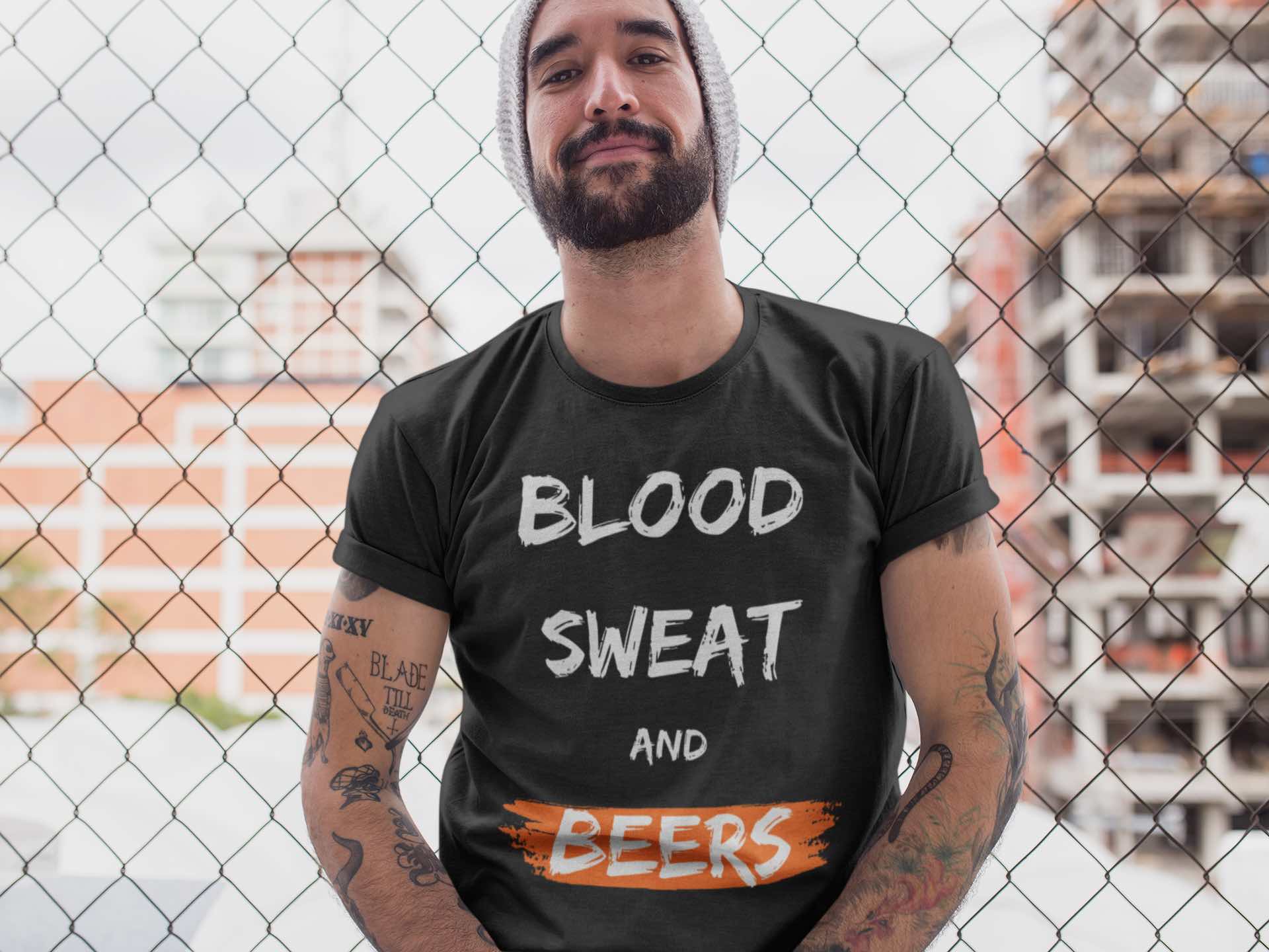 Hardworking beer lovers Blood, Sweat and Beers, T-Shirt