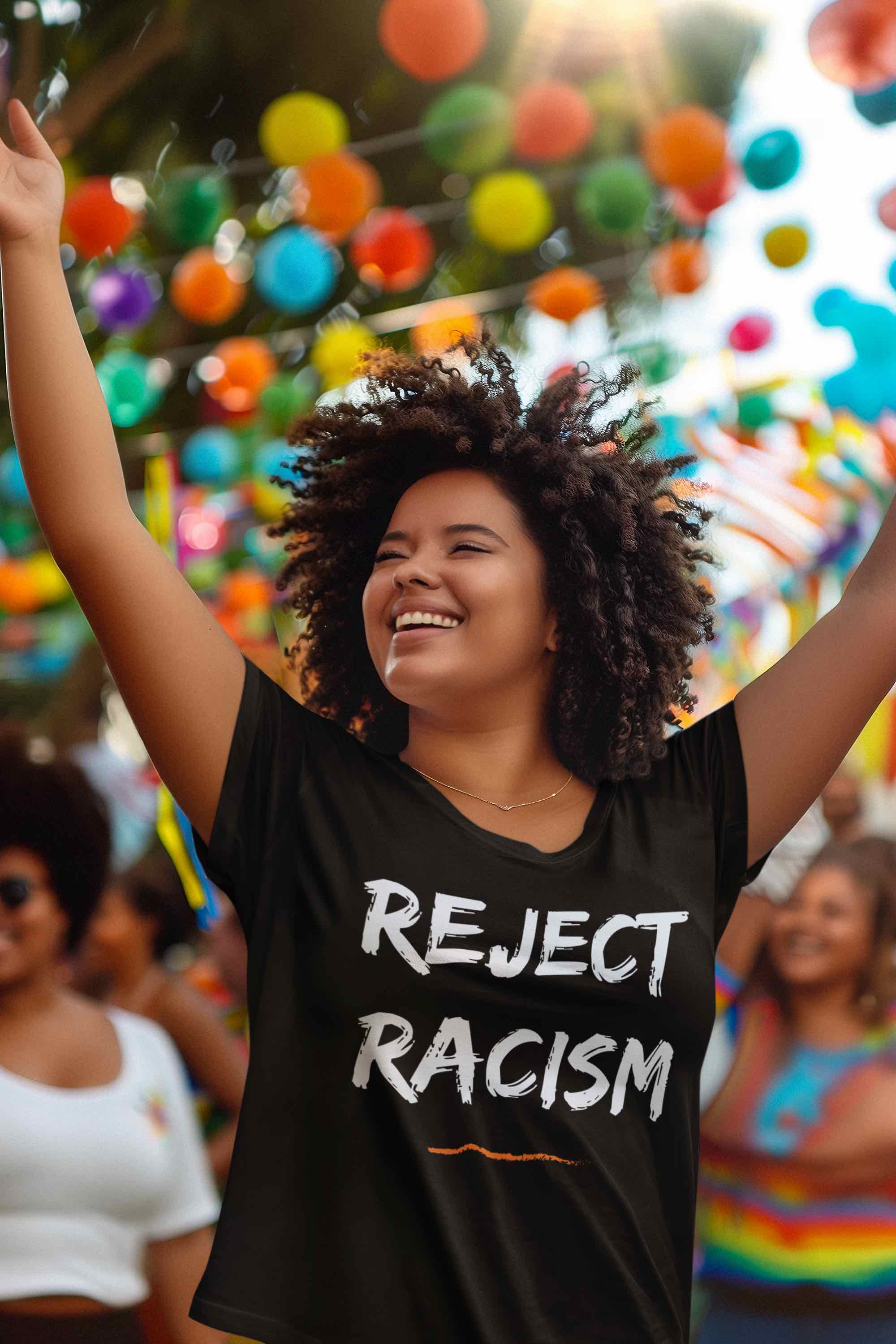 Reject Racism T-Shirt – Bold Anti-Racism Message Tee