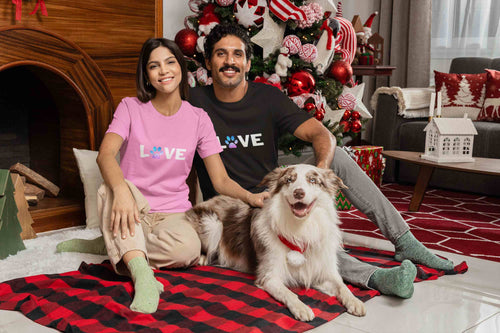 Love (Paw Print Design) Unisex T-Shirt