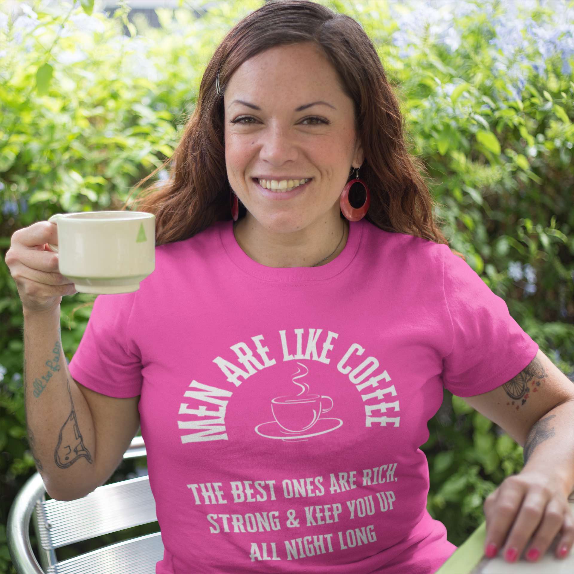 Men Are Like Coffee – Rich, Strong & Keep You Up All Night, Funny T-Shirt