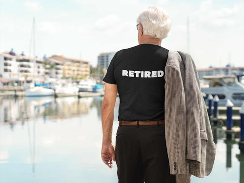 Retired Unisex T-Shirt (Back Print)