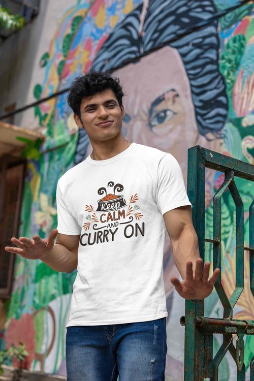 Keep Calm and Curry On, Funny Indian T-Shirt