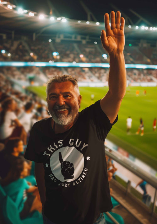 This Guy Has Just Retired, T-Shirt with Pointer Graphic