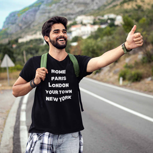 Customizable T-Shirt – Rome, Paris, London, Your Town, New York