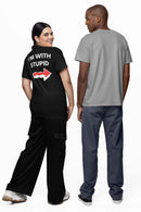 Funny I'm with Stupid Unisex T-Shirt with Arrow