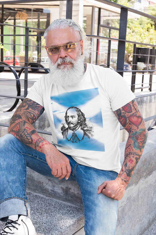 William Wallace T-Shirt with Scottish Flag Design