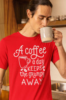 A Coffee a Day Keeps the Grumpy Away T-Shirt | Funny Coffee Lover Tee