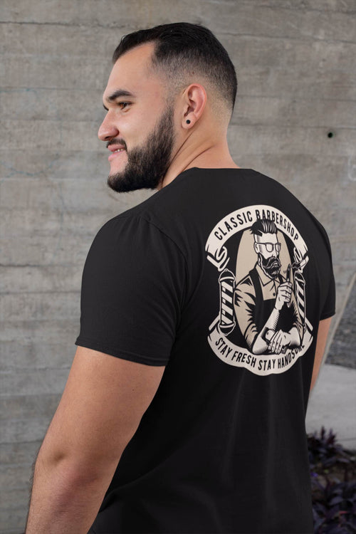 Classic Barbershop T-Shirt – Stay Fresh, Stay Handsome