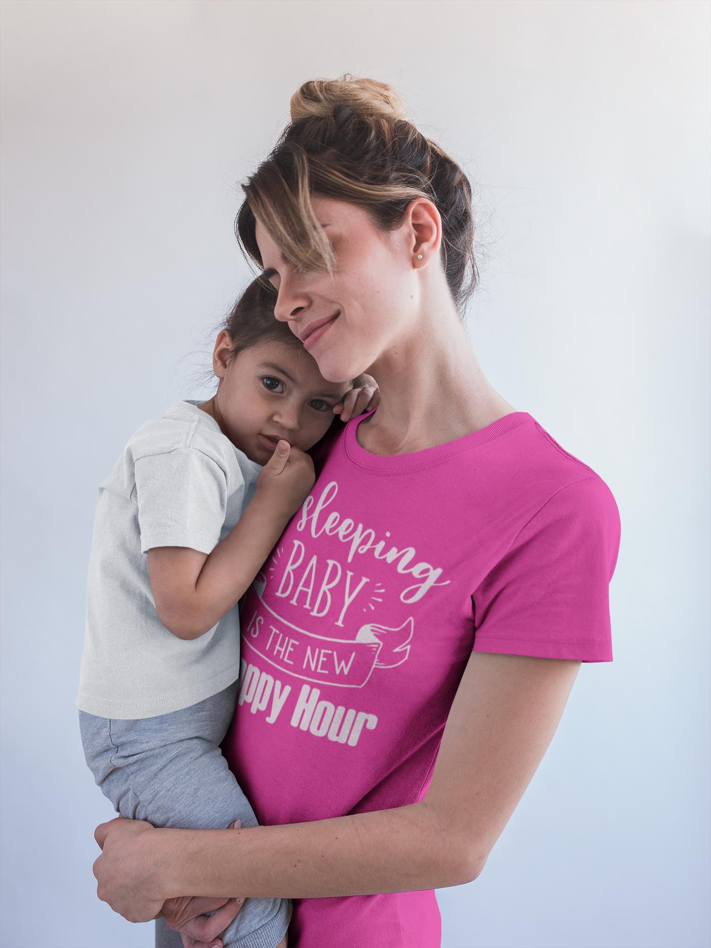 Sleeping Baby T-Shirt – Funny New Parent Happy Hour Tee