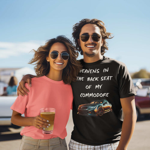 Heaven’s in the Back Seat of My Commodore T-Shirt – Classic Aussie Car Tee
