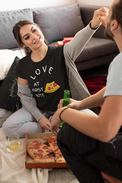 Love at First Bite T-Shirt – Pizza Lover Tee