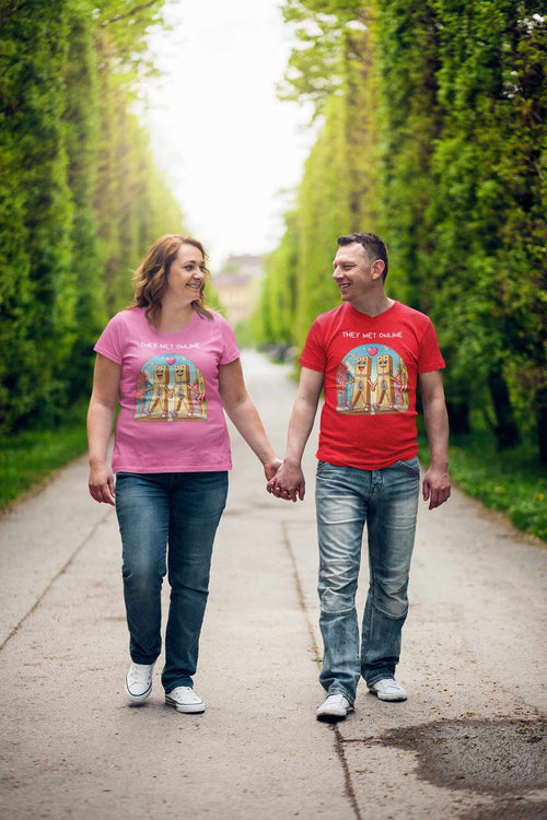They Met Online | Funny Pegs T-Shirt