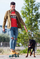 Beware of Owner T-Shirt | Funny Dog Lover T-Shirt