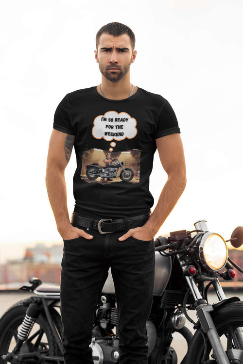Weekend Warrior Mode: Biker Garage Prep – Motorcycle T-Shirt