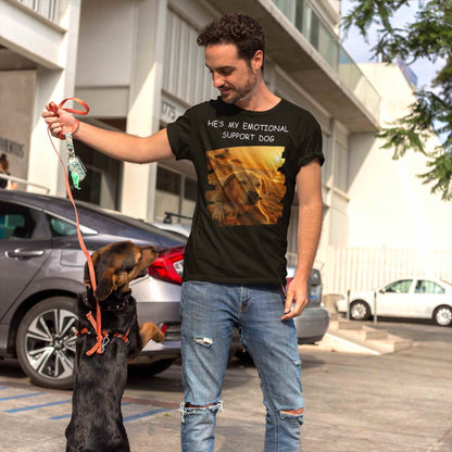 He's My Emotional Support Dog – Funny Beach Bum Dog T-Shirt 🐶🌞🍻