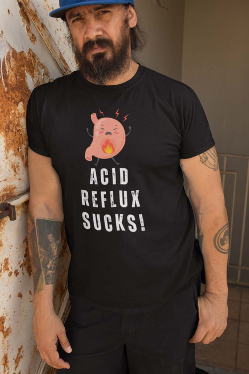 Acid Reflux Sucks T-Shirt – Heartburn Humour Tee 🔥