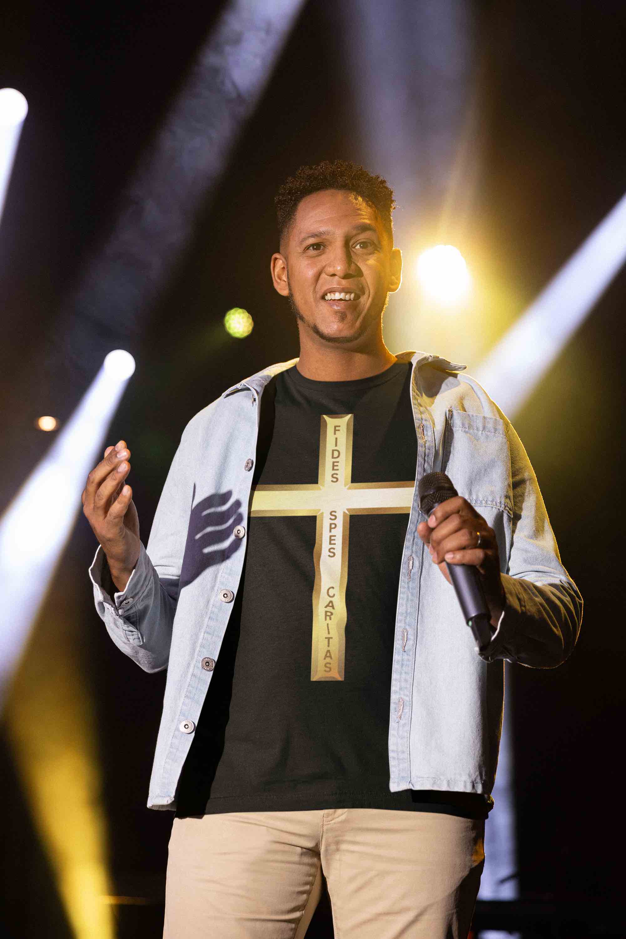 Fides • Spes • Caritas Crucifix T-Shirt ✝️ Faith, Hope & Charity| Religious T-Shirt 🙏