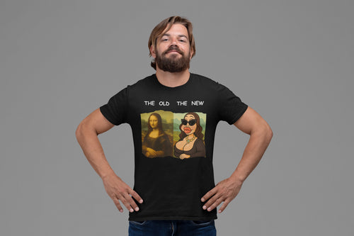 Mona Lisa vs Modern Botox Mona Tee | Funny Cartoon Parody T-Shirt 🎨😂
