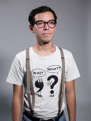 Wait What? Funny Grammar T-Shirt 🤔 | Comma & Question Mark Cartoon Tee