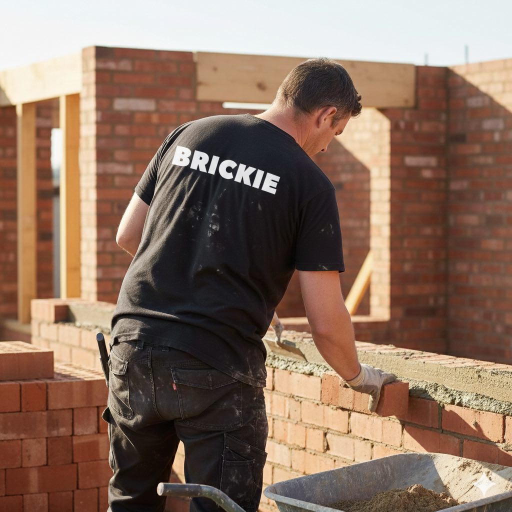 Brickie T-Shirt | Professional Bricklayer Workwear T-Shirt 🧱
