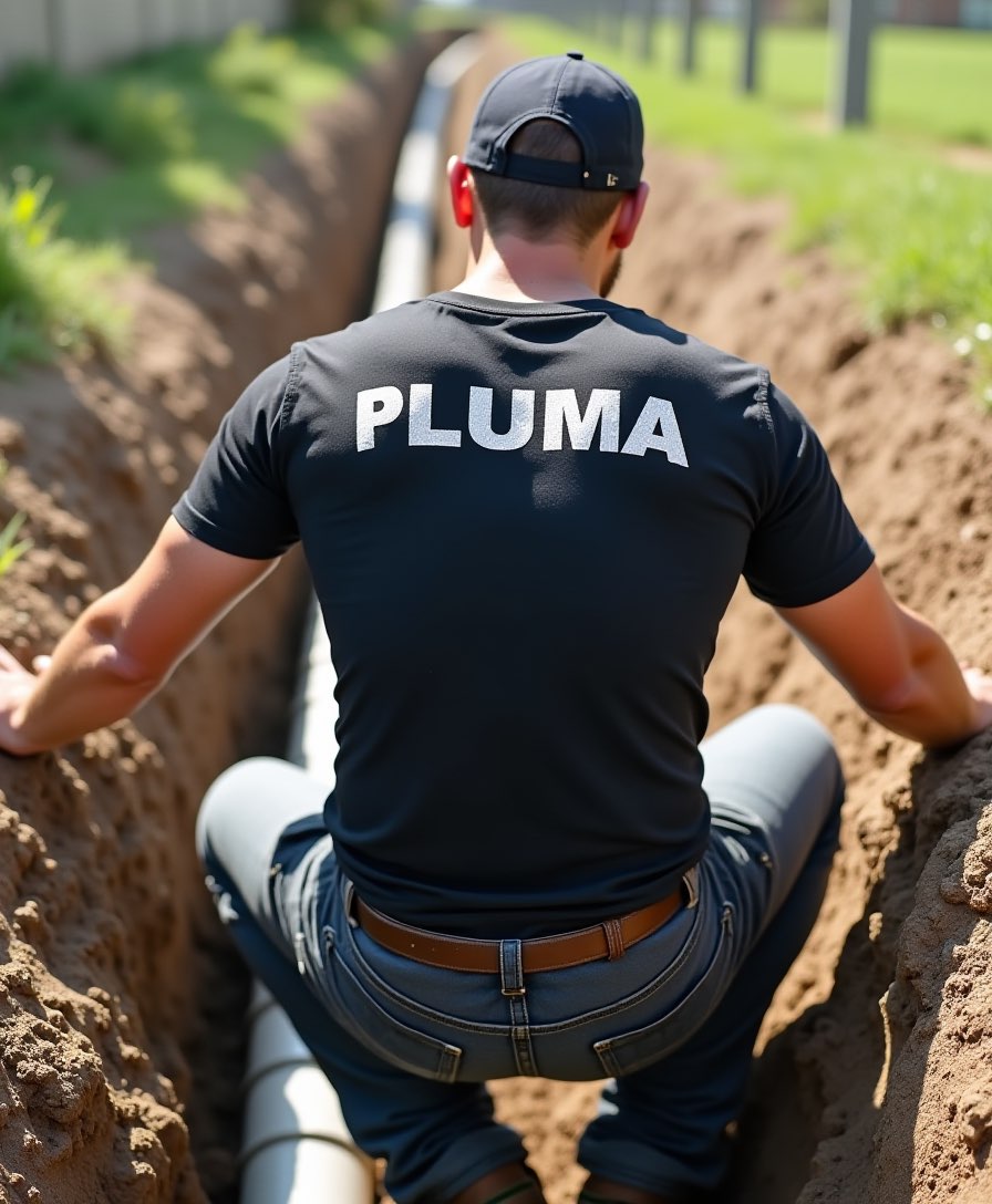 Pluma T-Shirt | Professional Plumber Back-Print Trade Tee 🪠