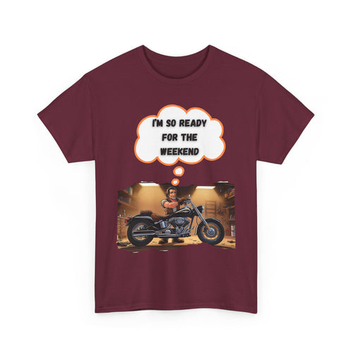 Weekend Warrior Mode: Biker Garage Prep – Motorcycle T-Shirt