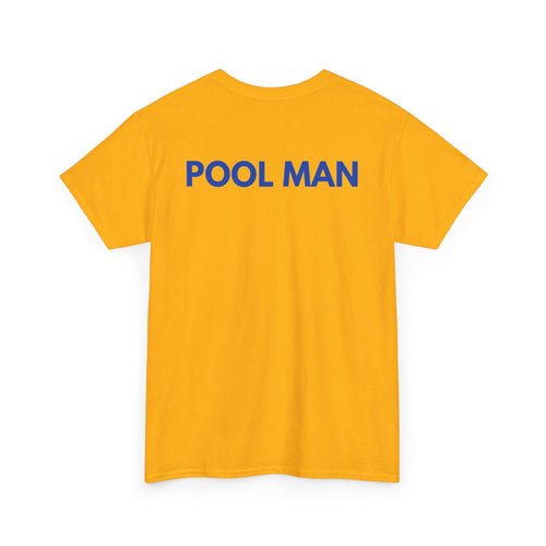 Pool Man T-Shirt | Pro Pool Service & Maintenance Back-Print Tee 🏊‍♂️