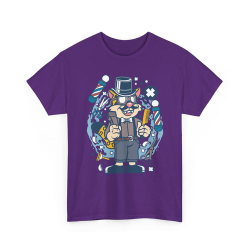 Cool Cat Barber T-Shirt | Unique Barber Shop Graphic Tee 💈🐾