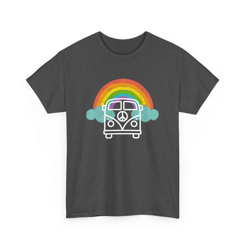 VW Kombi Rainbow T-Shirt | Peace & Freedom Van Tee 🌈 Celebrate Love and Unity