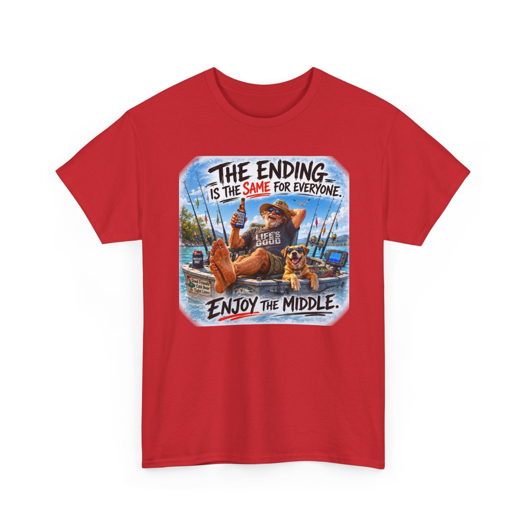 Enjoy The Middle Fishing T-Shirt | Funny Inspirational Boat Tee 🛶