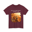 He's My Emotional Support Dog – Funny Beach Bum Dog T-Shirt 🐶🌞🍻