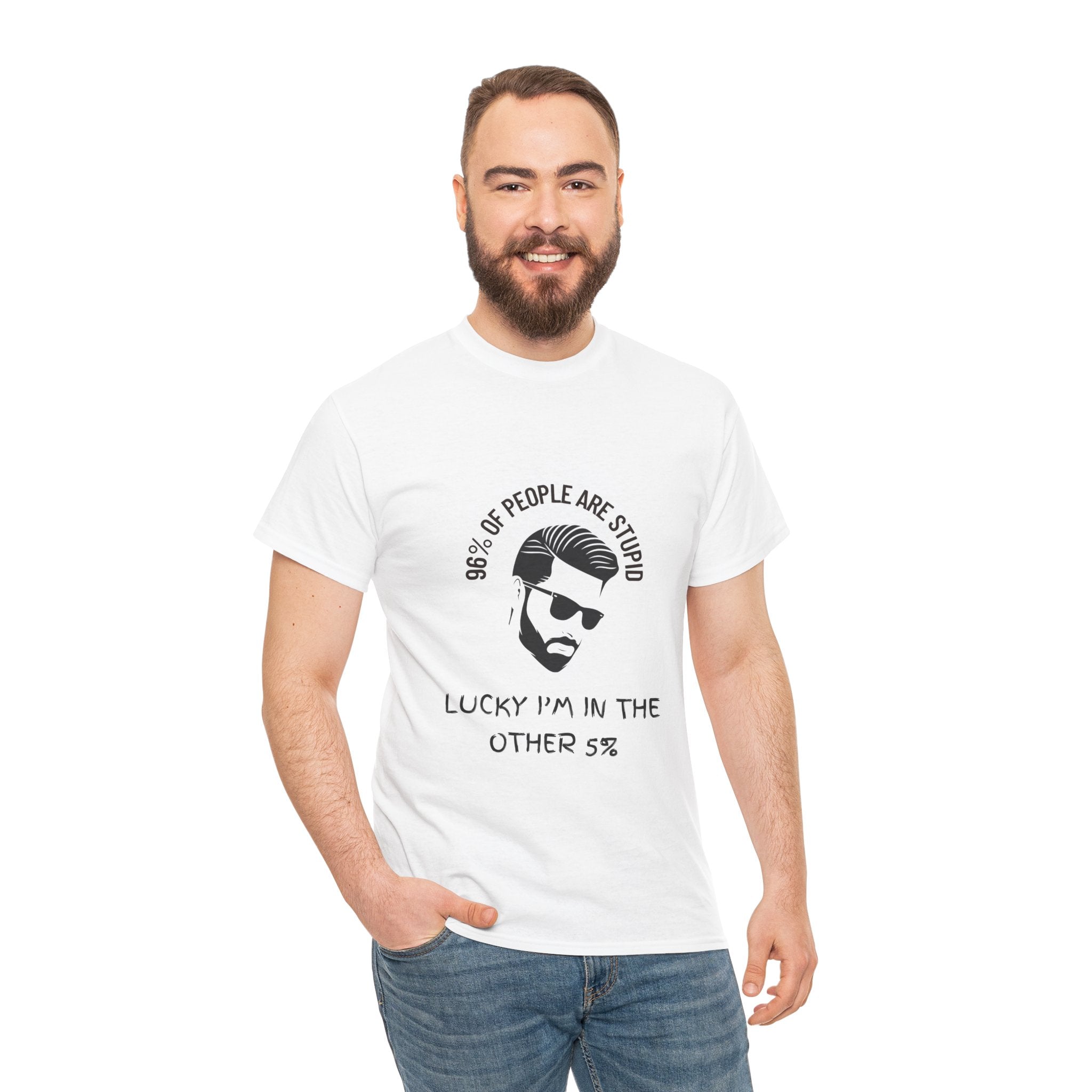 96% of People Are Stupid Funny T-Shirt | Unique Humor Tee