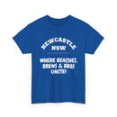 Newcastle NSW Blue t-shirt with white text