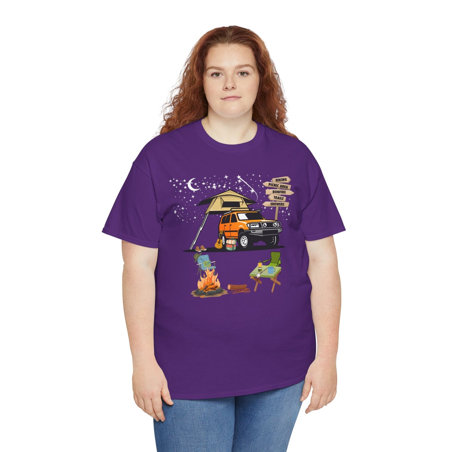4WD Rooftop Tent Camping T-Shirt – Starlit Outback Adventure Tee 🌌🚙🔥