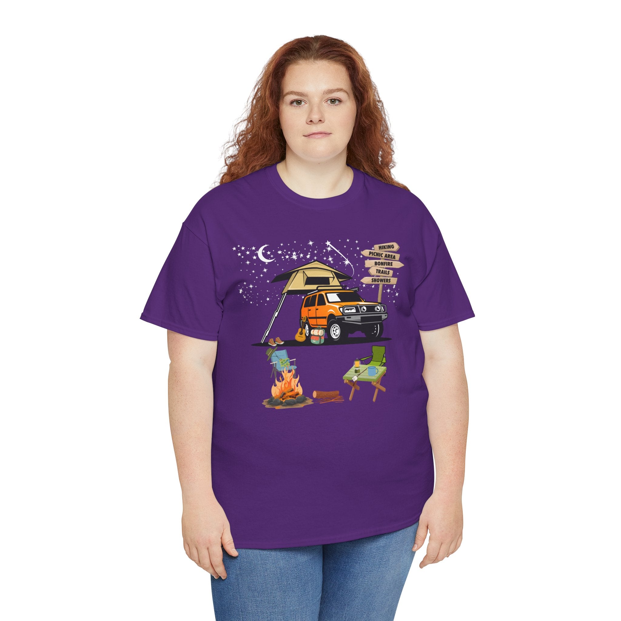 4WD Rooftop Tent Camping T-Shirt – Starlit Outback Adventure Tee 🌌🚙🔥