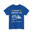 Buzzin' Through Life T-Shirt | Retro Soul Electric Heart Tee 🚌⚡