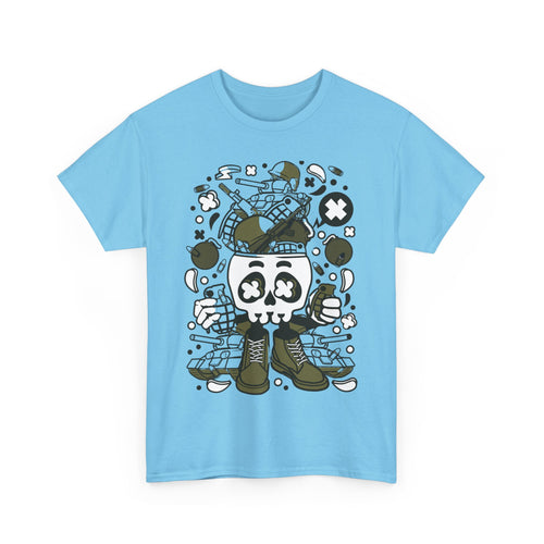 Crazy Army Guy T-Shirt - Funny Military Design with Explosive Graphics