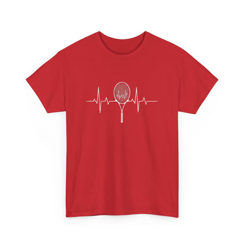 Tennis Heartbeat T-Shirt | Tennis Racket ECG Graphic Tee 🎾💓