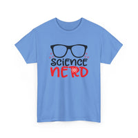 Science Nerd T-Shirt | Fun Design with Black-Rimmed Glasses