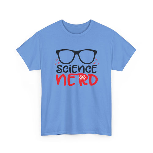 Science Nerd T-Shirt | Fun Design with Black-Rimmed Glasses