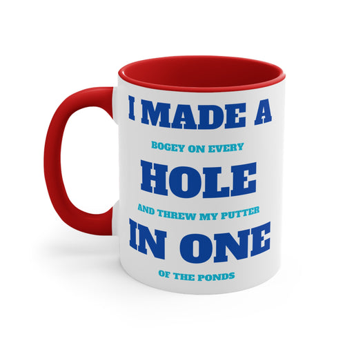 Funny Golf Coffee Mug | "Hole In One" Prank Putter Tee ⛳☕ 😂